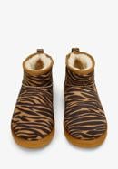 Dámské krátké boty z ekologické kůže, hnědo-černá, 97-DP-807-5-35, Obrázek 3