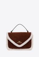 Malá dámská kabelka s ekologickou kožešinou, hnědo-krémová, 97-4E-607-1, Obrázek 1
