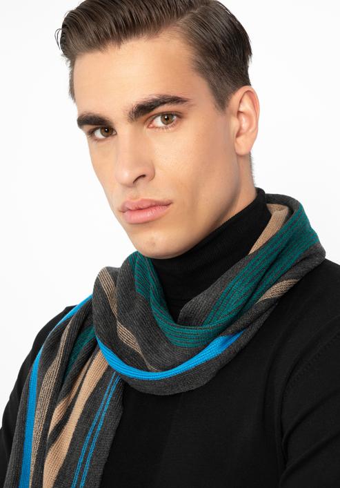Pánský šátek, hnědo-modrá, 97-7M-X09-X2, Obrázek 15