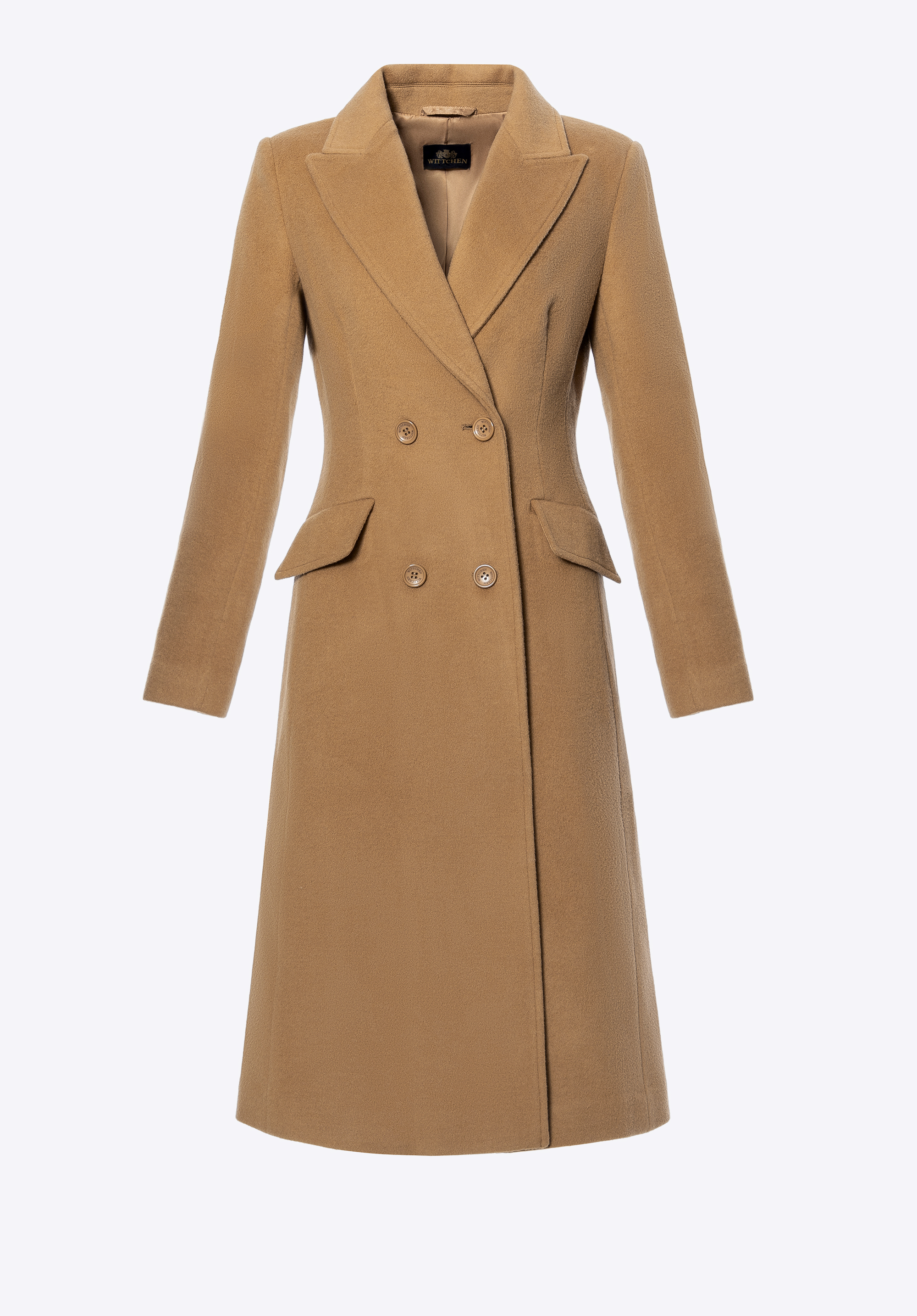 Damenmantel aus Woll-Kaschmir-Mix, Kamel, 101-9W-703-5-XL, Bild 1