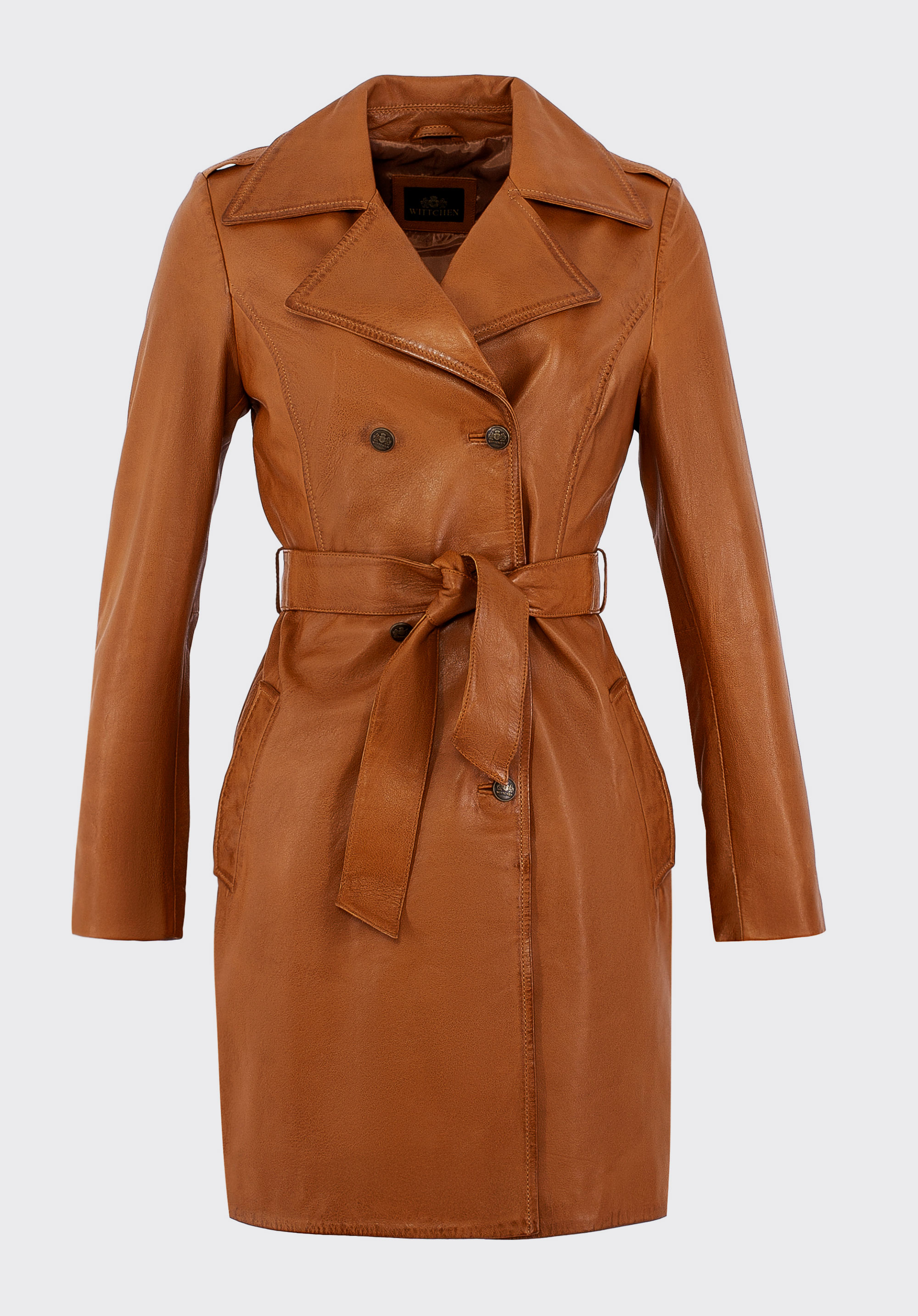 Жіноче пальто з овечої шкіри, карамельний, 100-09-406-0-L, Фото 30