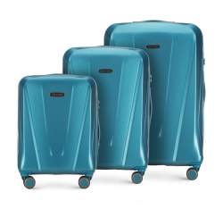 3 db-os bőröndszett polikarbonátból, kék, 56-3P-12S-96, Fénykép 1