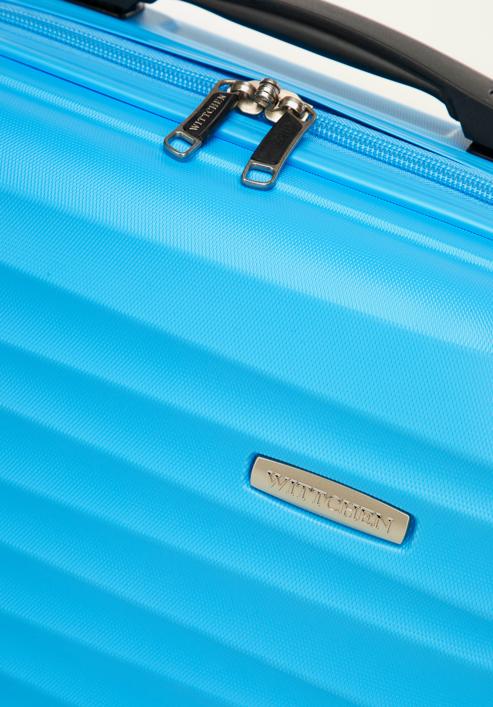 ABS bordázott kozmetikai táska, kék, 56-3A-314-70, Fénykép 5