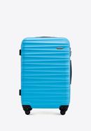 ABS bordázott Közepes bőrönd, kék, 56-3A-312-35, Fénykép 1