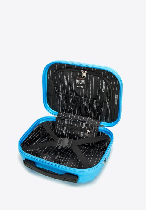 ABS bordázott kozmetikai táska, kék, 56-3A-314-70, Fénykép 3