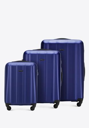 Bőröndszett polikarbonát anyagból, kék, 56-3P-11S-90, Fénykép 1