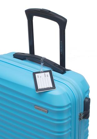 Kisméretű bőrönd címkével, kék, 56-3A-311-70Z, Fénykép 1