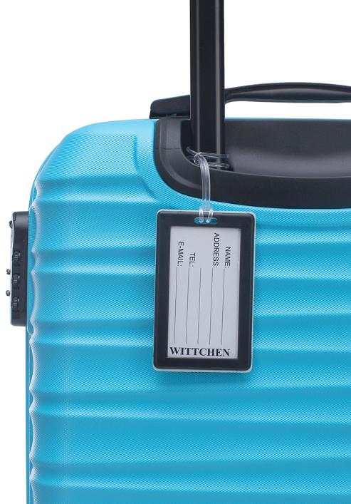 Kisméretű bőrönd címkével, kék, 56-3A-311-11Z, Fénykép 3