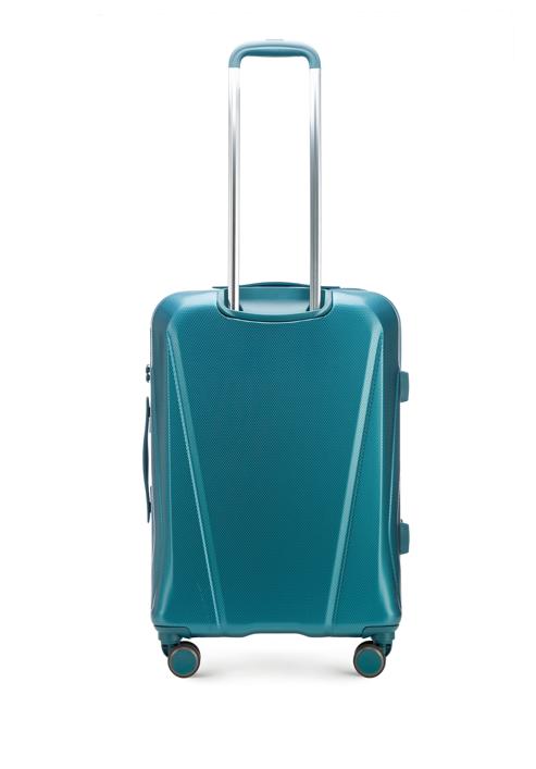 Közepes méretű polikarbonát bőrönd, kék, 56-3P-122-11, Fénykép 3