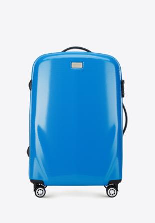 Közepes polikarbonát bőrönd, kék, 56-3P-572-95, Fénykép 1