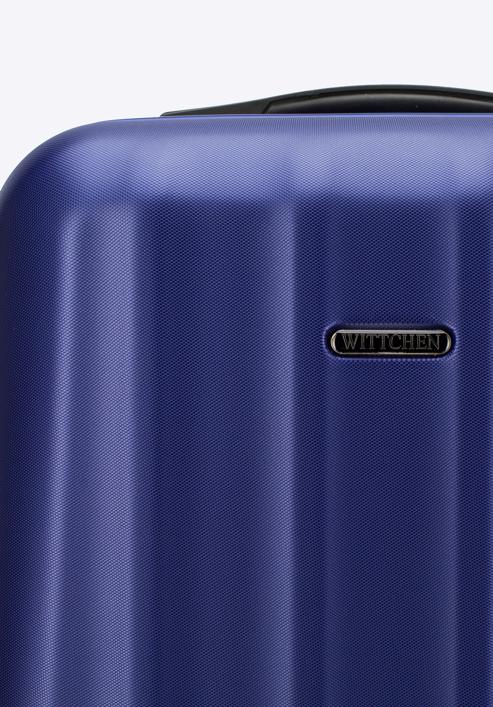 Nagy bőrönd polikarbonát anyagból, kék, 56-3P-113-86, Fénykép 9