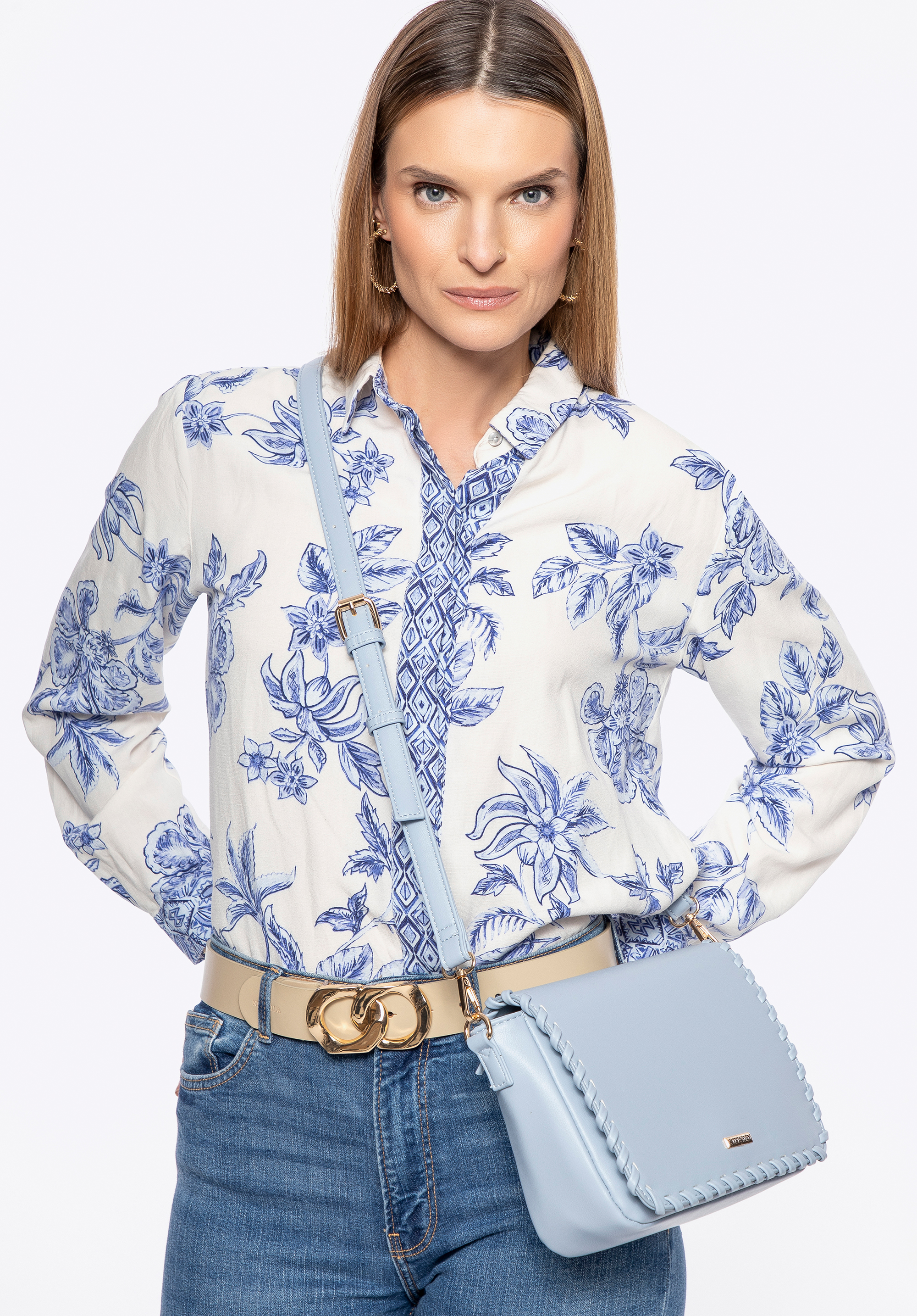 Női crossbody táska, kék, 100-4Y-235-N, Fénykép 1