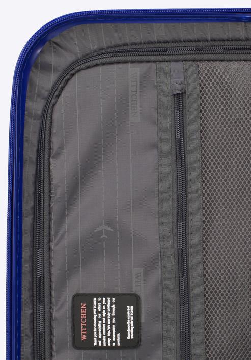 Polikarbonát közepes méretű bőrönd, kék, 56-3P-112-10, Fénykép 7
