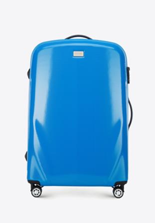 Polikarbonát nagy bőrönd, kék, 56-3P-573-95, Fénykép 1