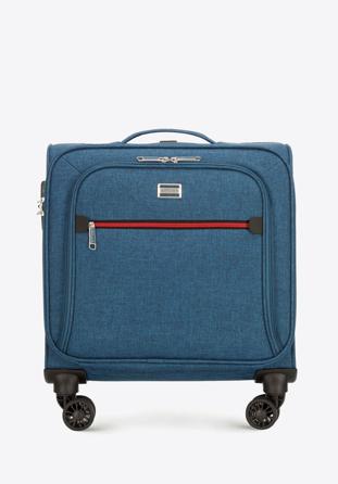 Puha bőrönd színes cipzárral, kék, 56-3S-505-91, Fénykép 1