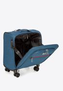 Puha bőrönd színes cipzárral, kék, 56-3S-505-31, Fénykép 5