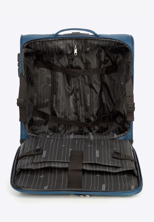 Puha bőrönd színes cipzárral, kék, 56-3S-505-31, Fénykép 8