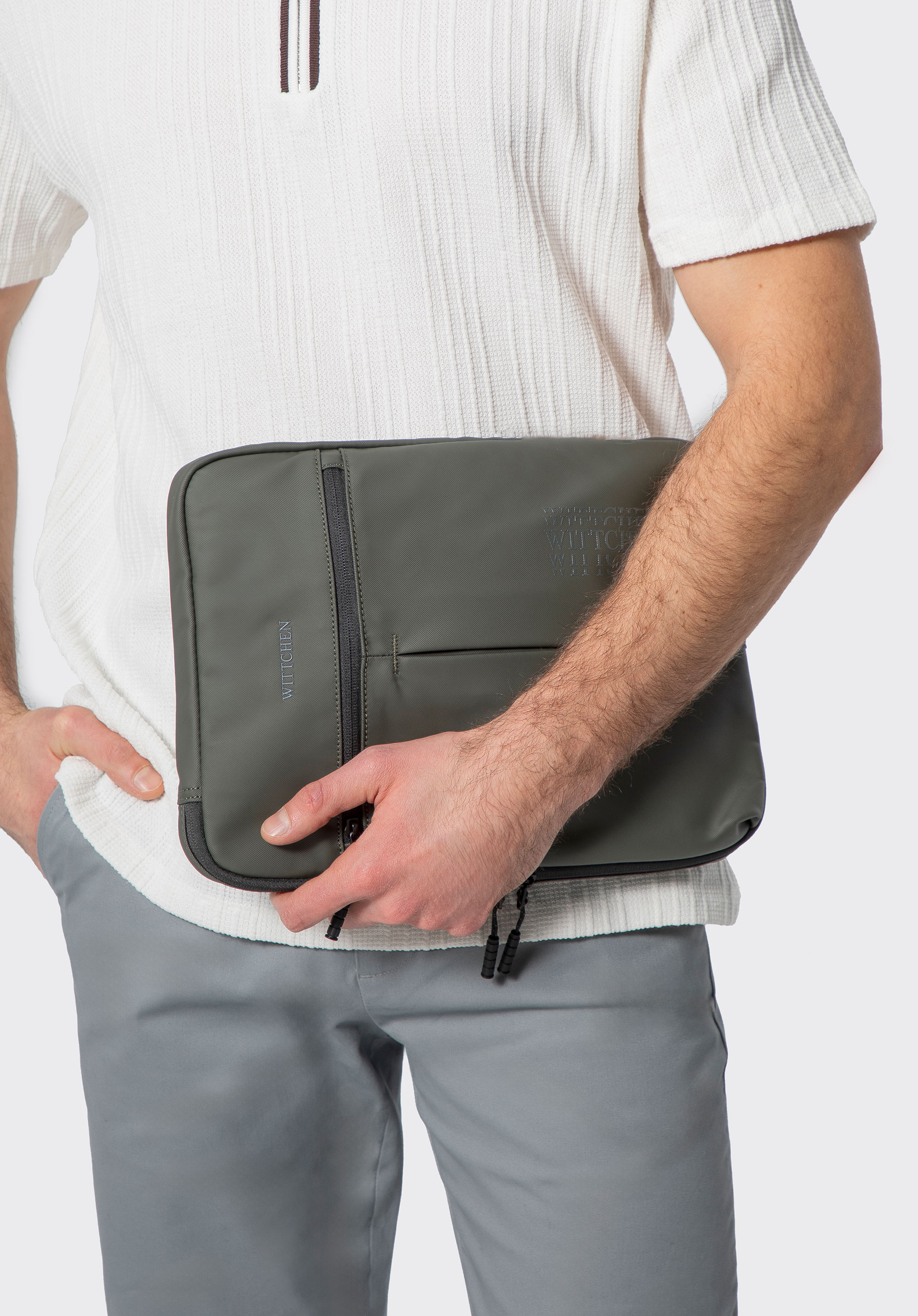 13”/14”-es laptoptáska, khaki, 102-3P-808-8, Fénykép 1