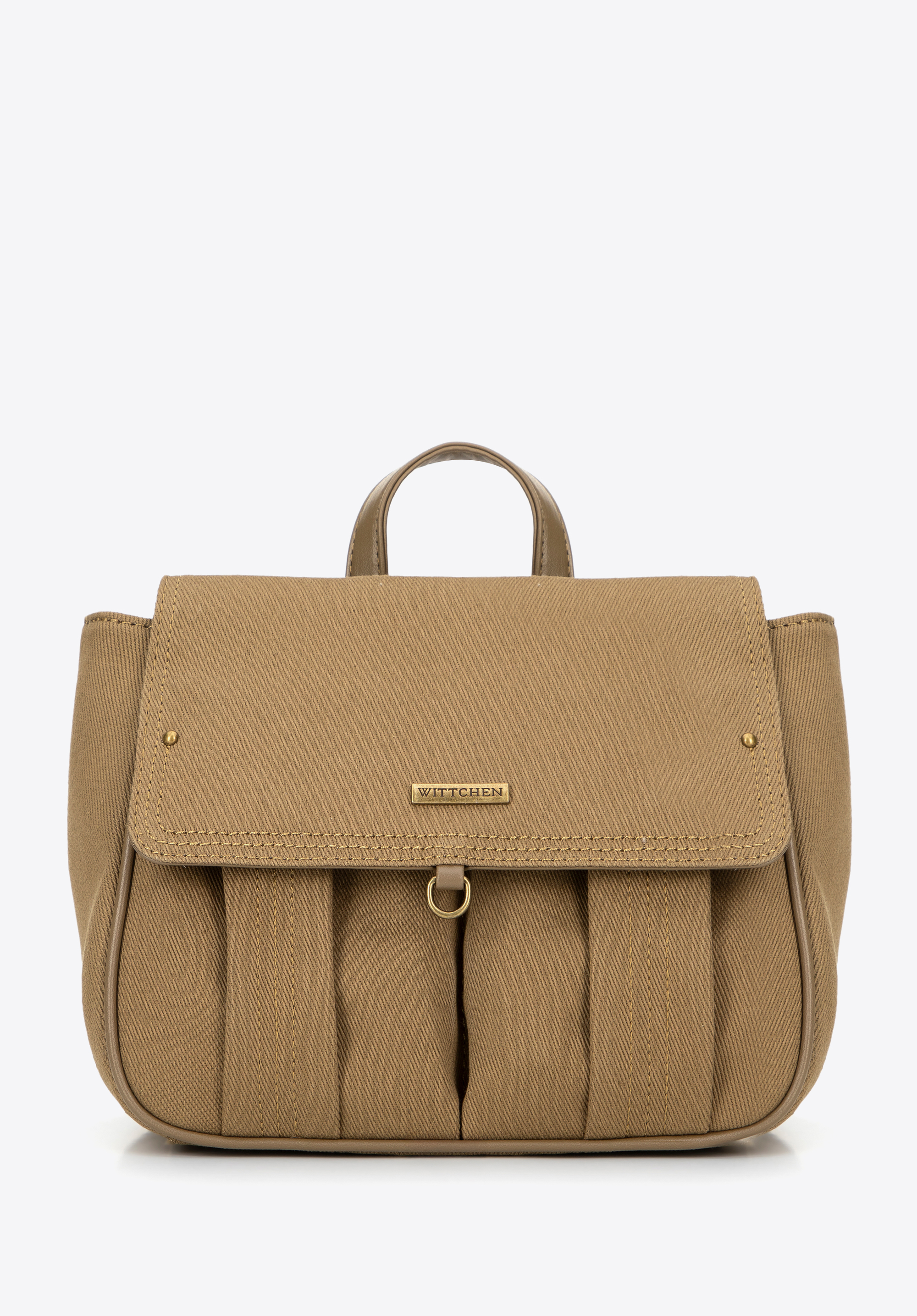 Damen-Mini-Rucksack mit Klappe, khaki, 100-4Y-441-Z, Bild 1