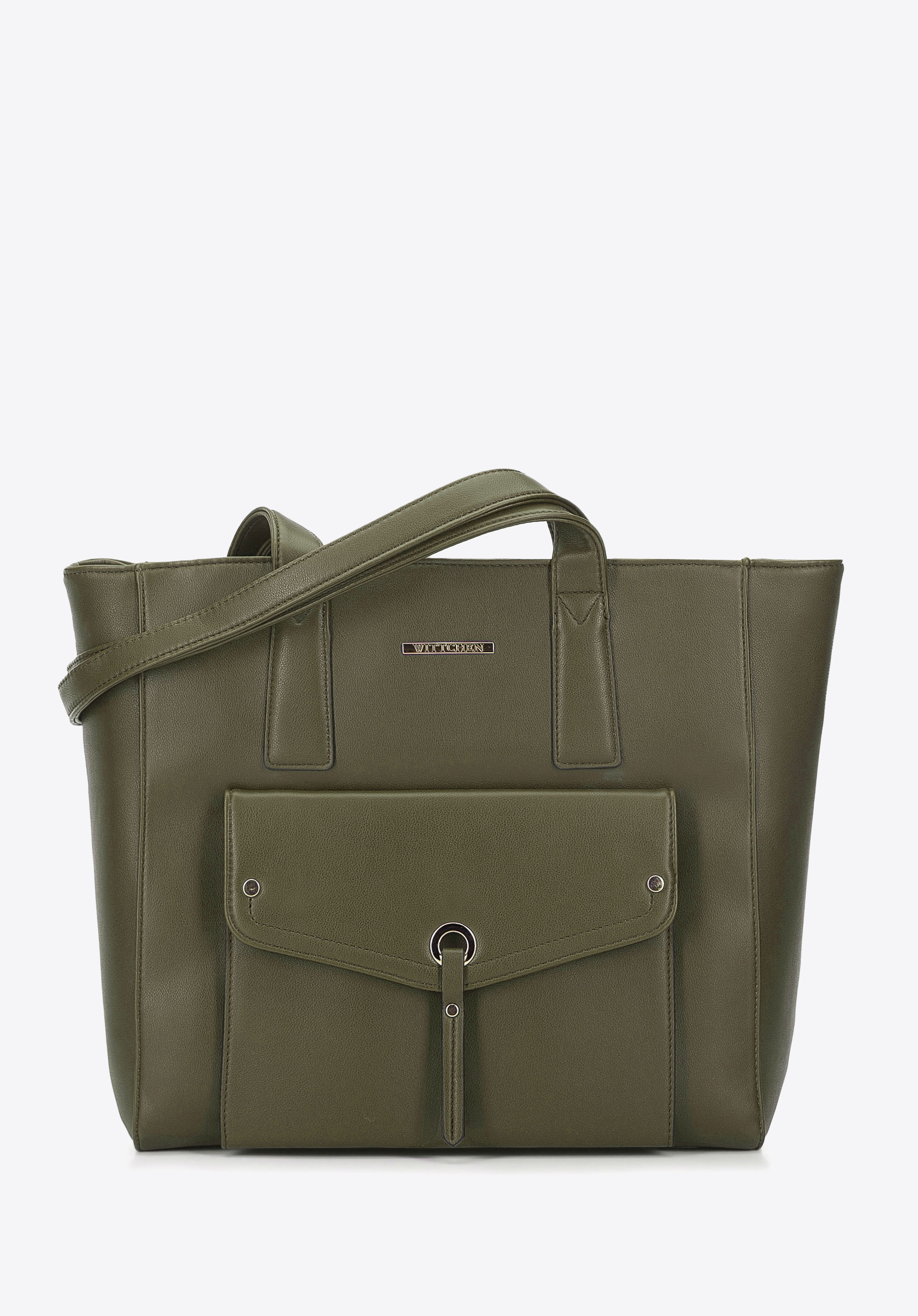 Shopper-Tasche mit dekorativer Klappe