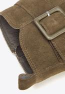 Stiefelette aus Leder mit Schnalle, khaki, 93-D-551-4-41, Bild 8