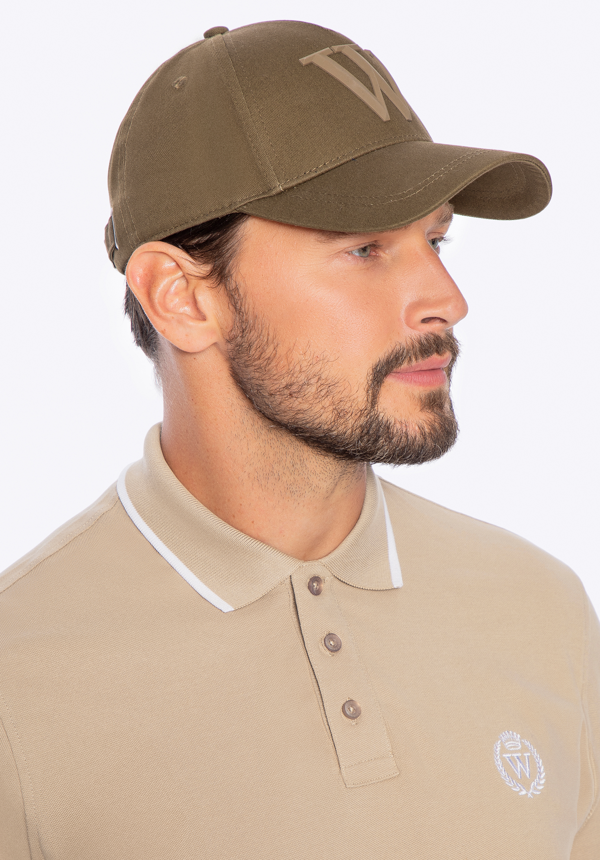 Unisex-Baseballkappe aus Baumwolle, khaki, 100-HF-006-Z, Bild 1