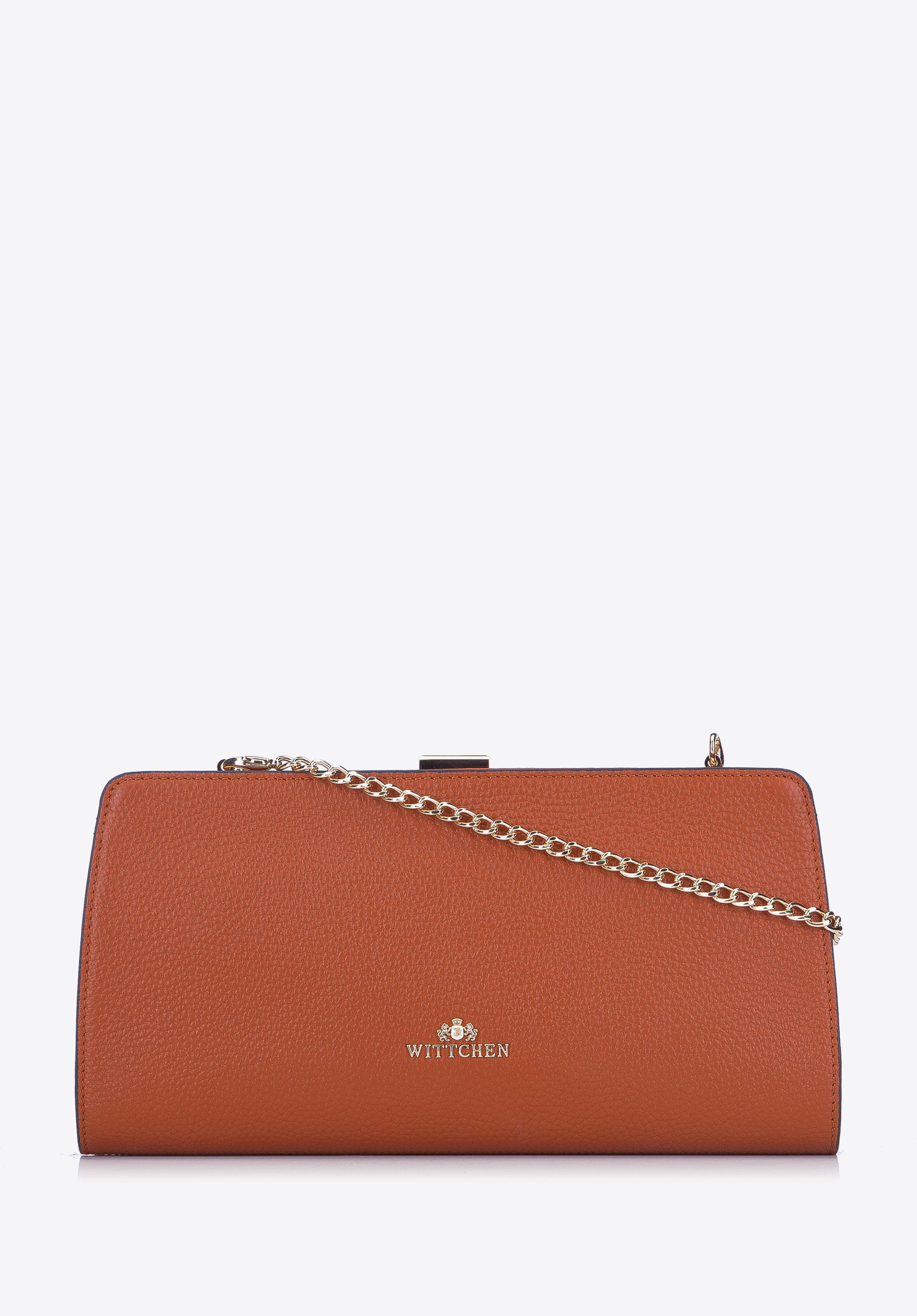 Abendtasche XXL mit Kette, Kognak, 93-4E-626-5, Bild 1