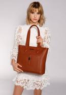 Klassische Shopper-Tasche mit Fronttasche, Kognak, 29-4Y-002-B33, Bild 15