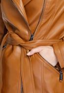 Ramones szabású öko-bőr női kabát, konyak, 93-9P-107-4-2XL, Fénykép 5