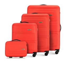 Комплект чемоданов из рельефного ABS пластика, красный, 56-3A-63K-30, Фотография 1
