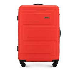 Средний чемодан из рельефного ABS пластика, красный, 56-3A-632-30, Фотография 1
