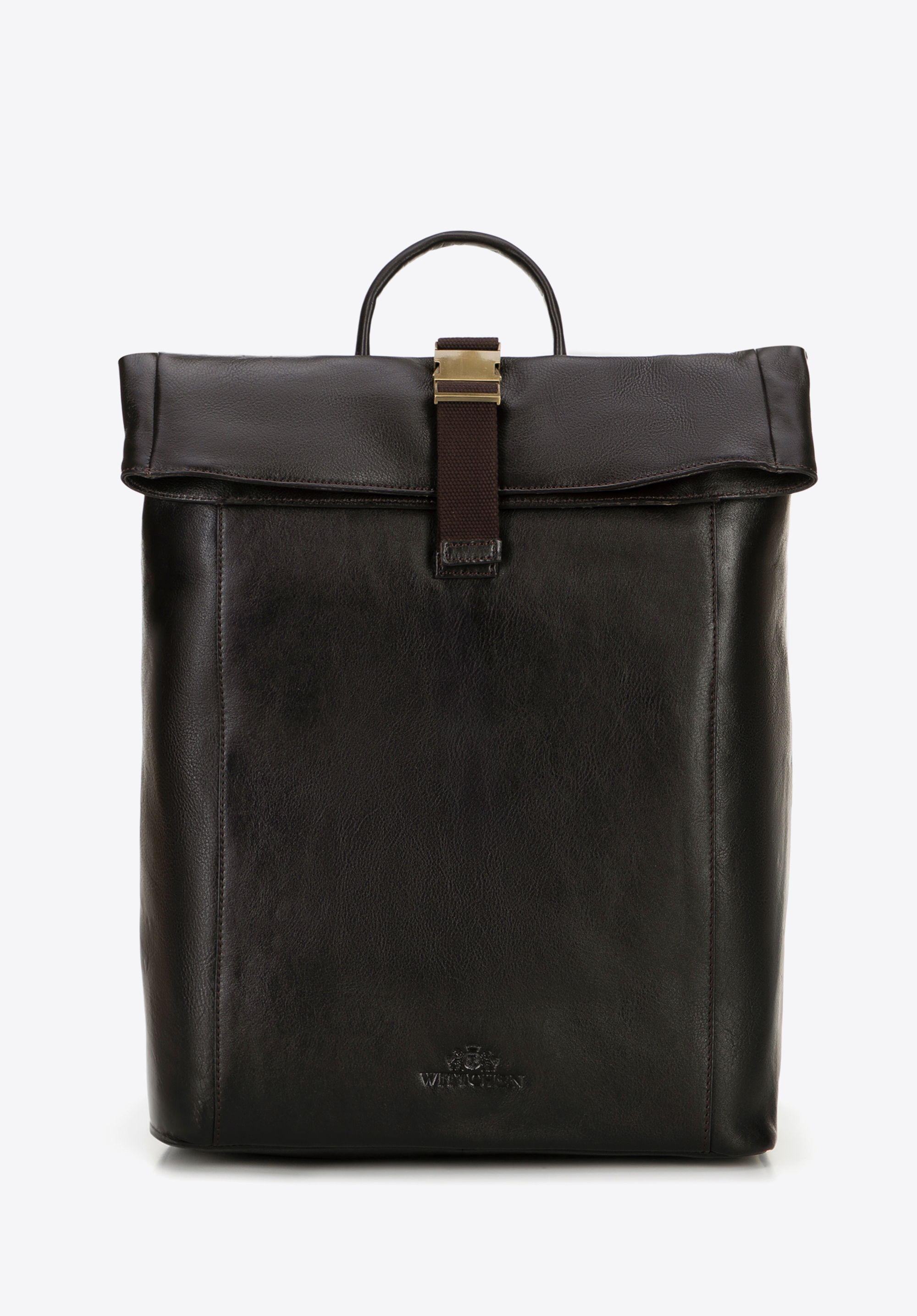 Чоловічий шкіряний рюкзак з місцем для ноутбука 16", коричневий, 16-3-009-4, Фото 1