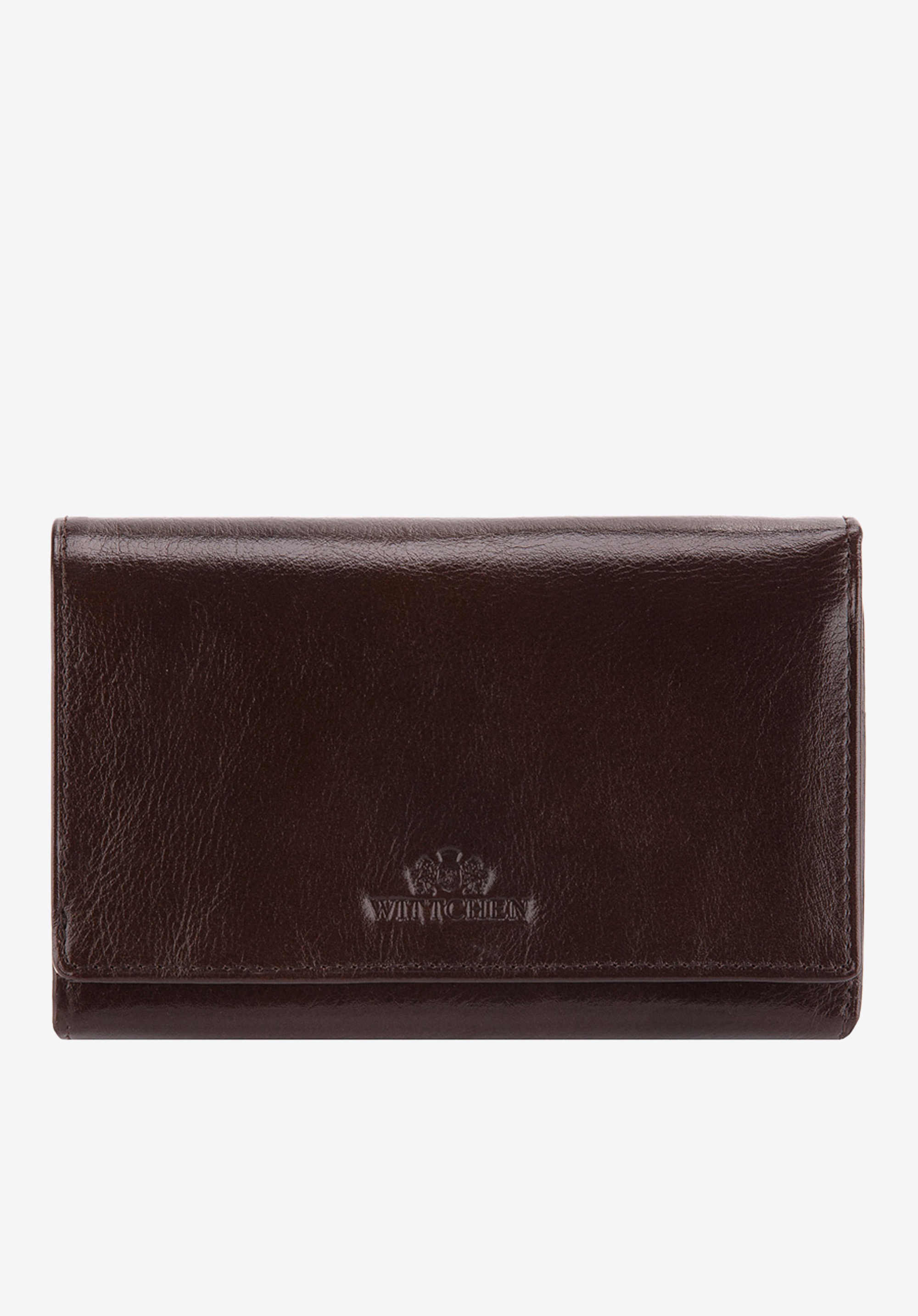 Жіночий шкіряний гаманець з кишенею, коричневий, 21-1-081-3, Фото 1