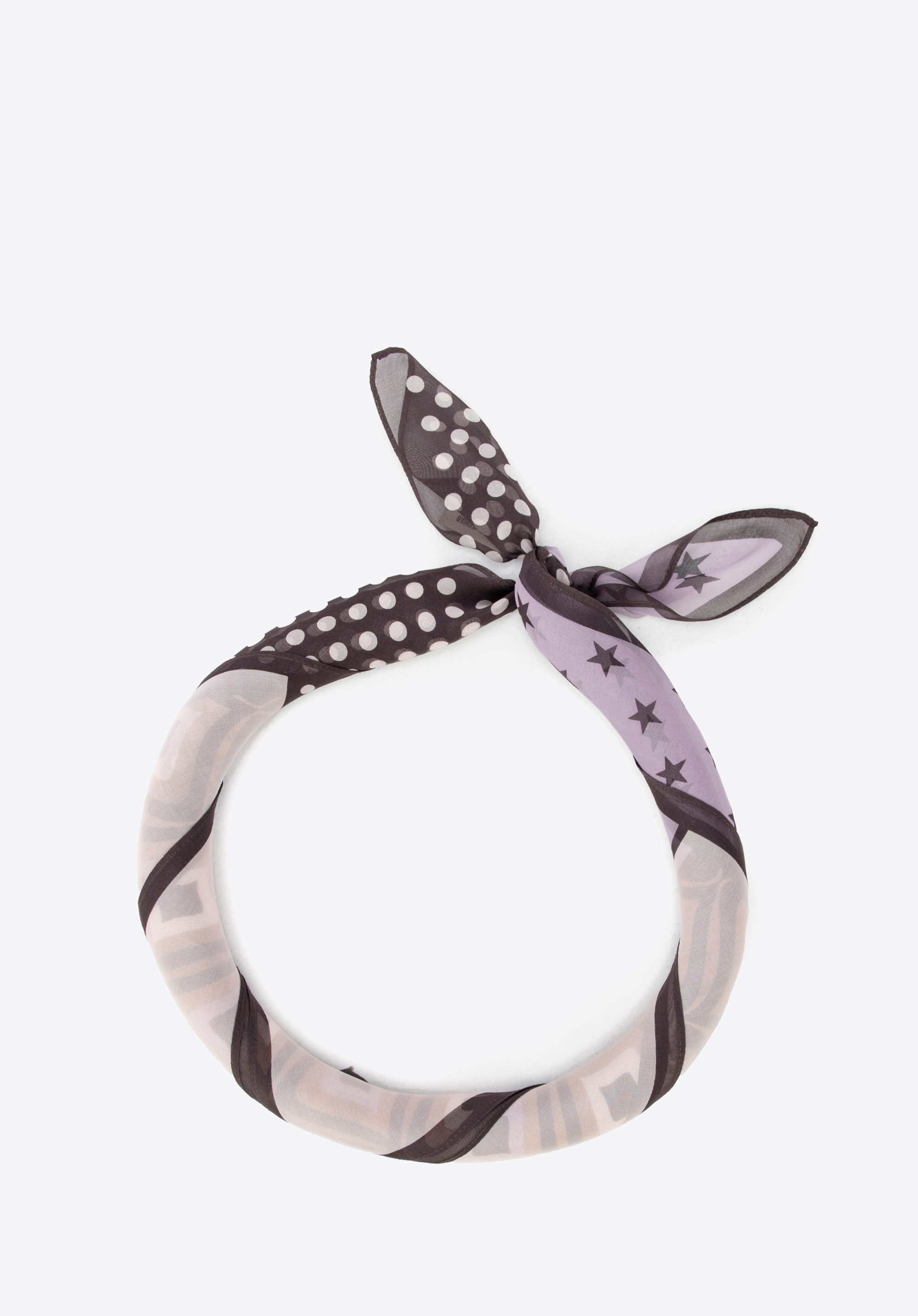 Шовкова жіноча хустка з малюнком, коричнево-бежевий, 98-7D-S91-X5, Фото 1