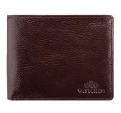 Кожаный мужской кошелек с откидной панелью, коричневый, 21-1-040-4, Фотография 1