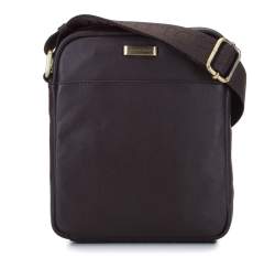 Маленькая мужская сумка через плечо из мягкой матовой кожи, коричневый, 92-4U-303-4, Фотография 1