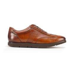 Мужские кроссовки из натуральной кожи с протекторной платформой, коричневый, 93-M-507-4-39, Фотография 1
