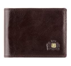 Мужской кошелек среднего размера с гербом, коричневый, 39-1-173-3, Фотография 1