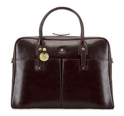 Женская кожаная сумка для ноутбука с аксессуарами, коричневый, 39-4-531-3, Фотография 1