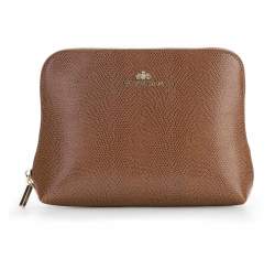 Женская плоская кожаная сумка через плечо, коричневый, 91-4-401-5, Фотография 1