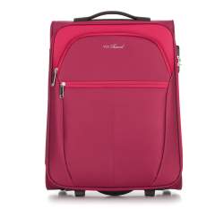 Двухцветный тканевой чемодан ручная кладь, красный, V25-3S-231-31, Фотография 1