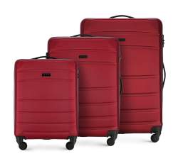 Комплект чемоданов из рельефного ABS пластика, красный, 56-3A-65S-35, Фотография 1