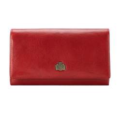 Женский кожаный кошелек с карманом на молнии, красный, 10-1-036-L3, Фотография 1