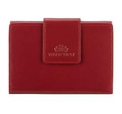 Женский кожаный элегантный кошелек на кнопке, красный, 14-1-048-L3, Фотография 1