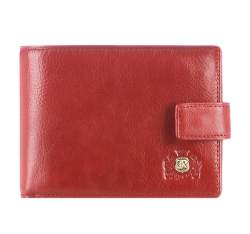 Кожаный кошелек среднего размера, красный, 22-1-038-3, Фотография 1