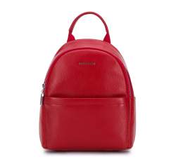 Женский маленький кожаный рюкзак, красный, 94-4E-620-3, Фотография 1