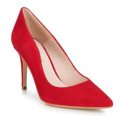 Женские замшевые кожаные туфли, красный, 89-D-150-3-38, Фотография 1