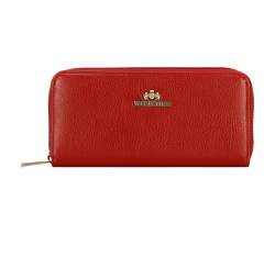 Женский кожаный кошелек на молнии, красный, 02-1-393-G33, Фотография 1