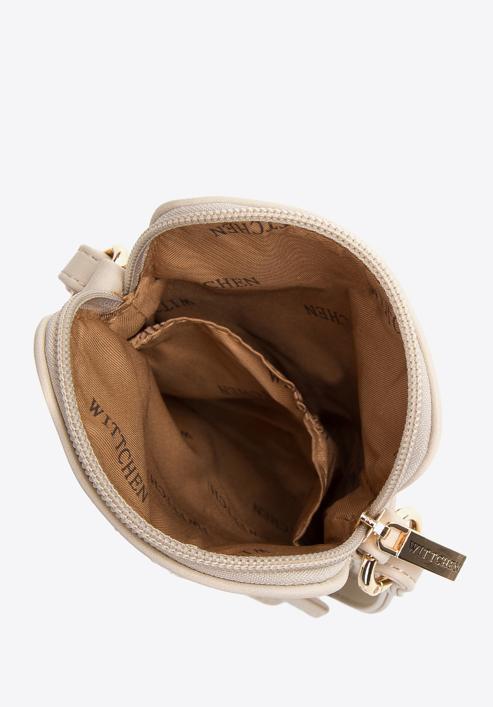 Egyszerű mini táska puha ökobőrből, krém, 97-2Y-533-1, Fénykép 3