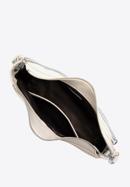 Bőr táska dekoratív lánccal, krém-ezüst, 98-4E-615-0G, Fénykép 3